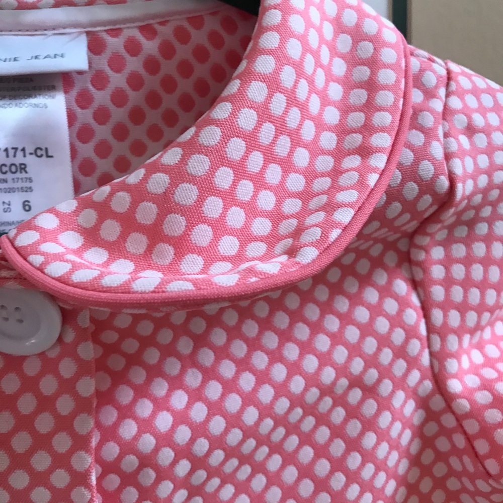 Girls light weight coat size 6 coral color - Picture 5 of 6